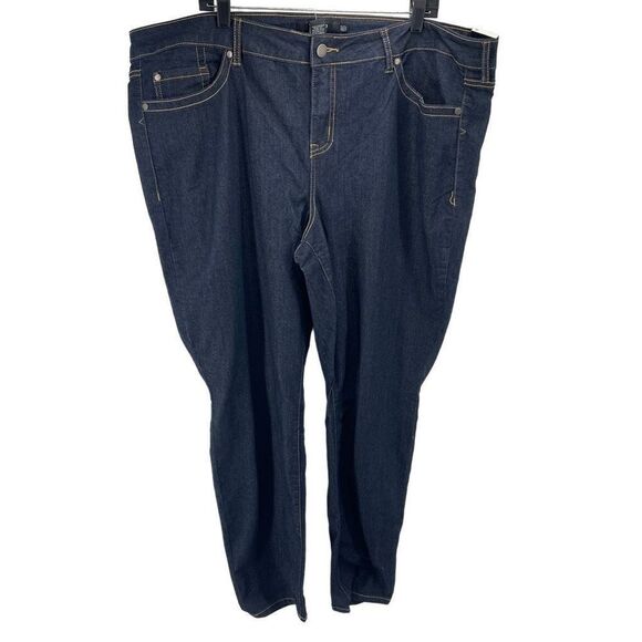 Torrid Womens Tapered Leg Jeans Denim Mid Rise Medium Wash Stretch Blue 26T 26 - Picture 1 of 11